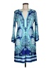 Hale Bob Paisley Aztec Or Tribal Print Graphic Floral Blue Casual Dress Size M - photo 1