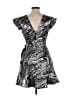 Topshop Metallic Silver Cocktail Dress Size 4 - photo 2