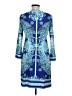 Hale Bob Paisley Aztec Or Tribal Print Graphic Floral Blue Casual Dress Size M - photo 2