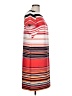 Perceptions Stripes Red Casual Dress Size 10 - photo 4