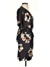 Ann Taylor 100% Polyester Print Gray Casual Dress Size XS - photo 4