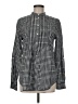 Lands' End 100% Cotton Houndstooth Gray Long Sleeve Blouse Size 6 (tall) - photo 1