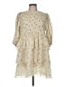 Ganni 100% Polyester Floral Ivory Cocktail Dress Size EU 38 / US 8 - photo 1
