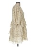 Ganni 100% Polyester Floral Ivory Cocktail Dress Size EU 38 / US 8 - photo 4