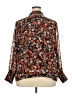 T Tahari 100% Polyester Floral Black Long Sleeve Blouse Size 2X - photo 2