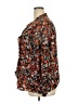 T Tahari 100% Polyester Floral Black Long Sleeve Blouse Size 2X - photo 5