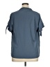 ModCloth 100% Polyester Blue Short Sleeve Blouse Size 1X - photo 2