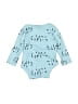 Gerber 100% Cotton Graphic Blue Long Sleeve Onesie Size Newborn - photo 2
