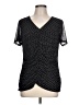 Nine West Black Short Sleeve Blouse Size L - photo 1