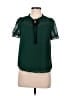 Monteau 100% Polyester Green Short Sleeve Blouse Size M - photo 1
