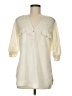 Angie 100% Polyester Ivory 3/4 Sleeve Blouse Size M - photo 1