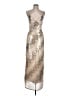 Suboo 100% Polyester Metallic Animal Print Snake Print Multi Color Gold Cocktail Dress Size L - photo 1