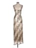 Suboo 100% Polyester Metallic Animal Print Snake Print Multi Color Gold Cocktail Dress Size L - photo 2