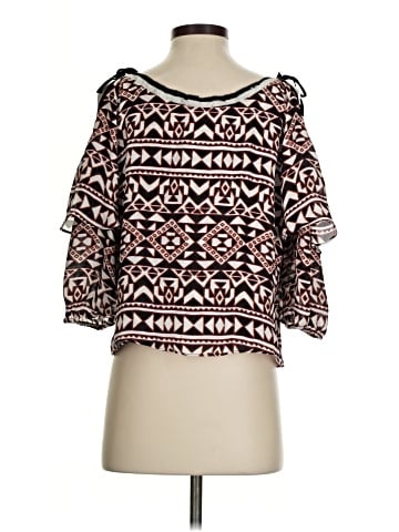 Parker 3/4 Sleeve Silk Top (view 2)