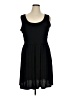 MICHAEL Michael Kors Solid Black Casual Dress Size 1X - photo 1