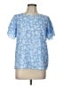 Shein Blue Short Sleeve Blouse Size L - photo 1