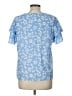 Shein Blue Short Sleeve Blouse Size L - photo 2
