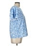 Shein Blue Short Sleeve Blouse Size L - photo 4