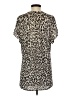 Soma Animal Print Ivory Short Sleeve Henley Size S - photo 2
