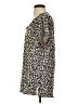 Soma Animal Print Ivory Short Sleeve Henley Size S - photo 5