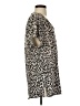 Soma Animal Print Ivory Short Sleeve Henley Size S - photo 4