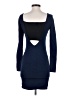 Express Solid Blue Casual Dress Size XS - photo 2