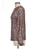 Cable & Gauge Metallic Silver Long Sleeve Blouse Size L - photo 5