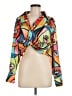 Live 4 Truth 100% Polyester Print Orange Long Sleeve Blouse Size M - photo 1