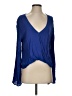 Blue Life 100% Rayon Blue Long Sleeve Blouse Size XS - photo 1