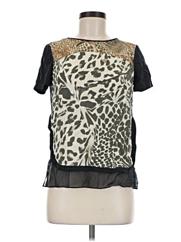 Diane von Furstenberg Short Sleeve Silk Top (view 1)
