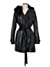 Vince Camuto 100% Polyester Black Trenchcoat Size M - photo 1