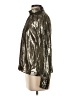 A.L.C. Metallic Silver Long Sleeve Silk Top Size 4 - photo 5
