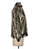 A.L.C. Metallic Silver Long Sleeve Silk Top Size 4 - photo 4