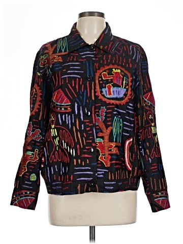 Chico's Design Long Sleeve Silk Top (view 1)