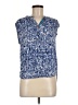Ella Moss 100% Rayon Blue Sleeveless Button-Down Shirt Size M - photo 1