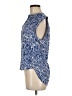 Ella Moss 100% Rayon Blue Sleeveless Button-Down Shirt Size M - photo 5