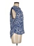 Ella Moss 100% Rayon Blue Sleeveless Button-Down Shirt Size M - photo 4