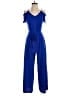 Monteau Solid Blue Jumpsuit Size S - photo 1