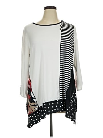 MULTIPLES 3/4 Sleeve Top (view 1)