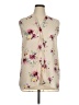 Suzanne Betro 100% Polyester Floral Ivory Sleeveless Blouse Size XL - photo 1