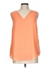 Dunnes 100% Polyester Orange Sleeveless Blouse Size 12 - photo 1