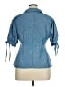 Shein 100% Polyester Blue 3/4 Sleeve Blouse Size XL - photo 2