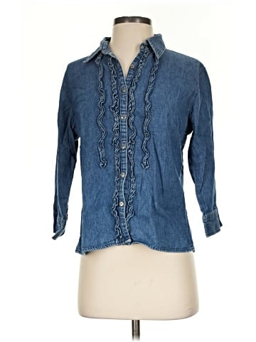 Faded Glory 3/4 Sleeve Button-Down Shirt (view 1)