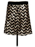 MICHAEL Michael Kors 100% Polyester Chevron-herringbone Gold Casual Skirt Size M - photo 2