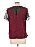 Attention 100% Polyester Burgundy Short Sleeve Blouse Size L - photo 2