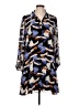 Nine West 100% Polyester Print Blue Casual Dress Size L - photo 1