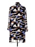 Nine West 100% Polyester Print Blue Casual Dress Size L - photo 2