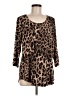 JM Collection Brown 3/4 Sleeve Top Size M - photo 1