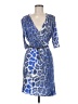 Blumarine Animal Print Blue Cocktail Dress Size XL (estimated) - photo 1