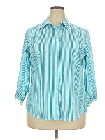 Foxcroft 3/4 Sleeve Button-Down Shirt (view 1)